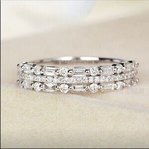 Classic Silver CZ Band